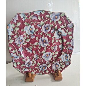 Square Dinner Plate 9 3/4" June Festival by Royal Winton 1930